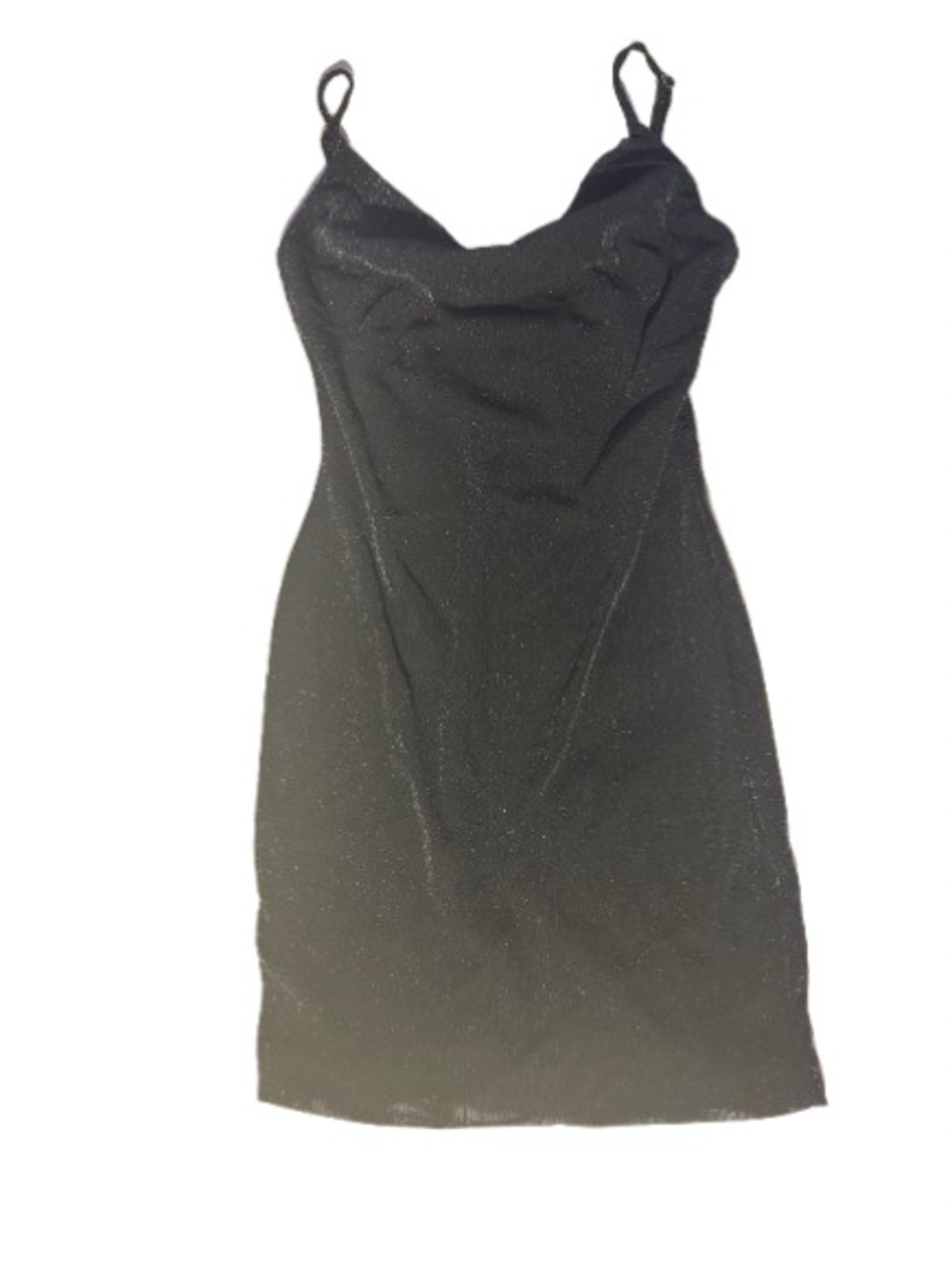 Hello Molly Black Sparkle Mini Slip Dress